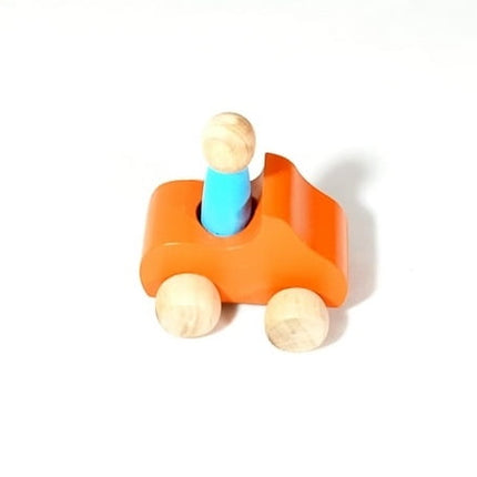 Extrokids Wooden Set of 1 Car With 1Peg Doll Toy - EKT1924