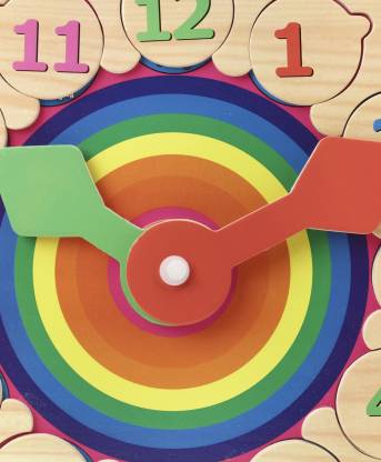 Extrokids Wooden Time and Number Learning Clock Toy for Kids - EKT1928