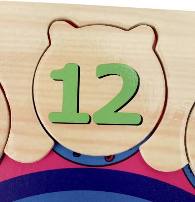 Extrokids Wooden Time and Number Learning Clock Toy for Kids - EKT1928