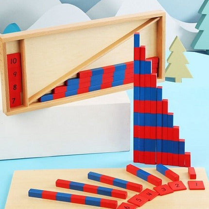 Extrokids Math Toy Montessori Material Math Home Edition Red And Blue Digital Stick Childrens Enlightenment Early Education Toy - EKT1930