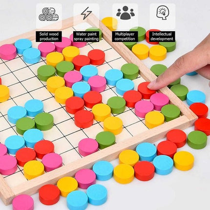 Extrokids Wooden Multi Colored Chess Board Game Toy Kids Early Education Interactive Game Toy - EKT1939