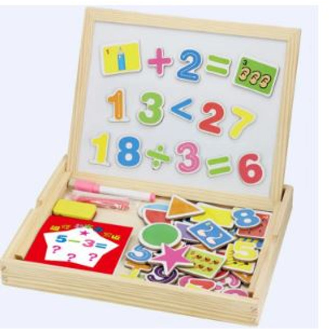 Extrokids Fantastic Wooden Multipurpose Easel Childrens Jigsaw Numbres Puzzle Drawing Board - EKT1948