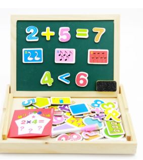 Extrokids Fantastic Wooden Multipurpose Easel Childrens Jigsaw Numbres Puzzle Drawing Board - EKT1948