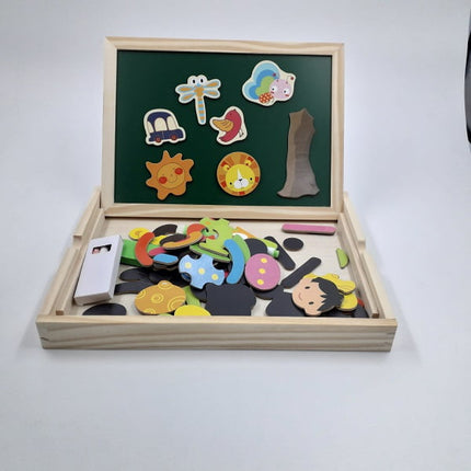 Extrokids Fantastic Wooden Multipurpose Easel Childrens Jigsaw Puzzle Drawing Board - EKT1952