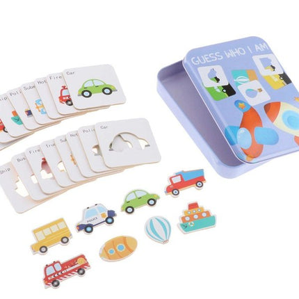 Extrokids Kids Learning Flash Cards Insect Vehicle Toy Puzzle Shape Maching Card - EKT1955