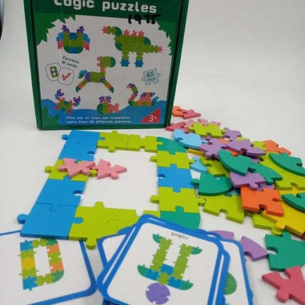 Extrokids 65 Pieces Of Buckle Thinking Puzzles, Geometric Shapes - EKT1975