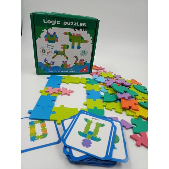 Extrokids 65 Pieces Of Buckle Thinking Puzzles, Geometric Shapes - EKT1975