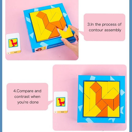 Extrokids Children Wooden Educational Toys Thinking and Logic Training 3D Puzzle Blocks - EKT1985