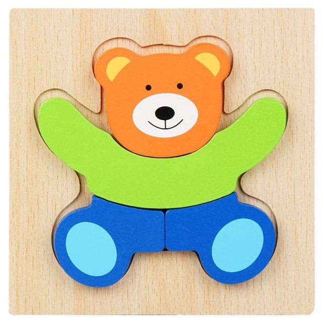 Extrokids Wooden 3D Puzzle Board - Teddy Bear - EKT1994