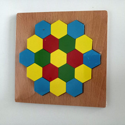 Extrokids Wodden Hexagonal Variational Puzzle Toy - EKT2009