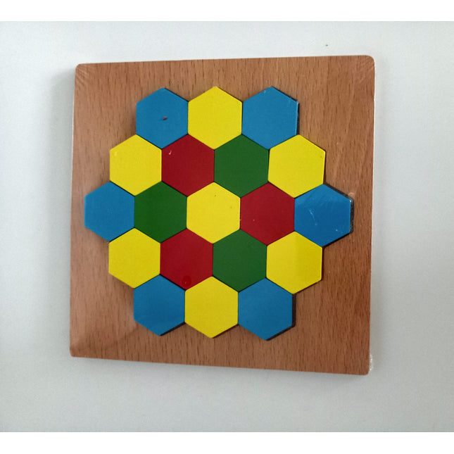 Extrokids Wodden Hexagonal Variational Puzzle Toy - EKT2009