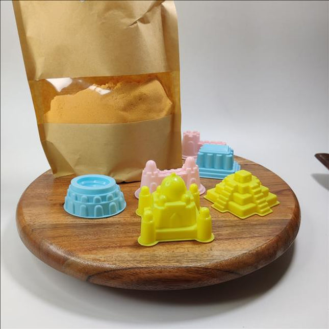 KINETIC SAND - 1 KG + 6 PC MOULDS - Orange - EKT2019