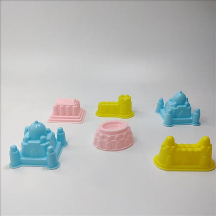6 in 1 plastic Moulds for kinetic sand and clay . - EKT2020