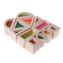 Load image into Gallery viewer, Extrokids Wooden Colored Building Blocks for Pediatric Sensory Stimulation - EKT2032
