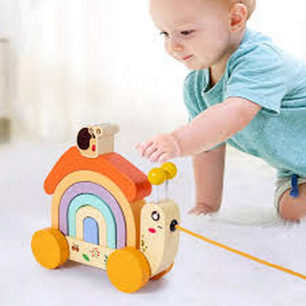 Extrokids Wooden Rainbow Stacker Development Montessori Toys for Kids - EKT2034