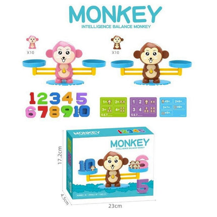 Extrokids Montessori Weight Animal Balance Math Toys Arithmetic Learning Monkey Animal Balance Scale Number Game Learning Toys For Kids - EKT2035