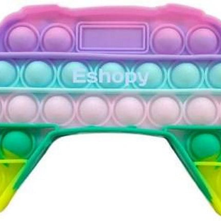 Extrokids eshopy Push Pop Fidget Toy Game Controller Handle Gamepad Shape, Tie-dye Popper Sensory Bubble Fidget Toy, Silicone Popper Squeeze Toy, Stress Reliever Toy for Kids and Adults Autism - EKT2037