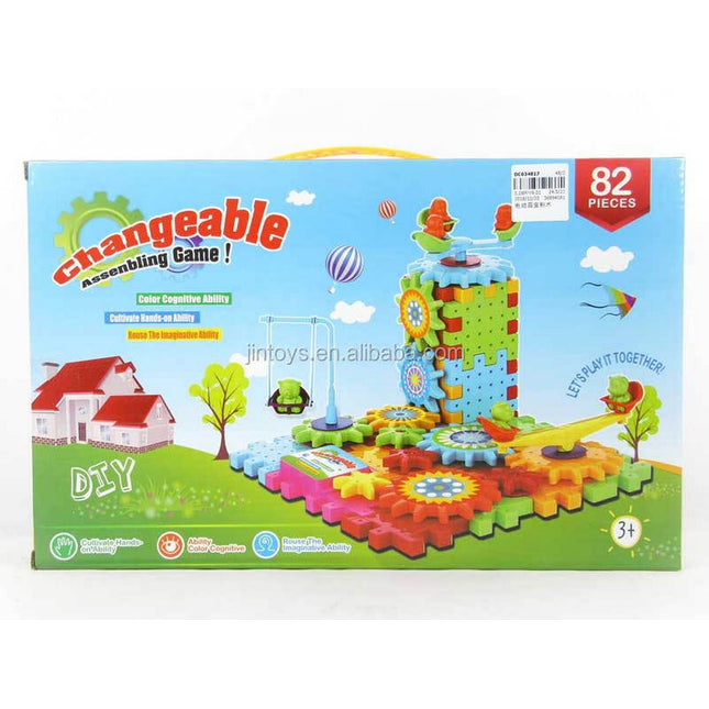 Extrokids New style battery operated changeable assembling game plastic building blocks toys, Educational toys - EKT2055