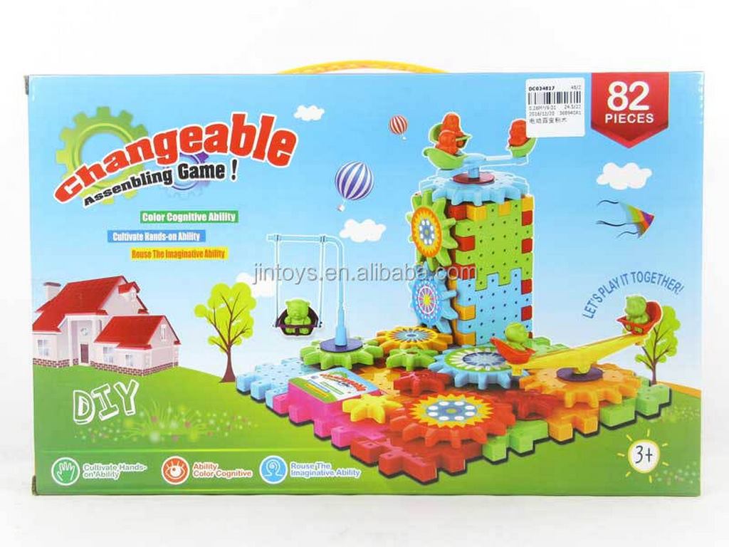 Extrokids New style battery operated changeable assembling game plastic building blocks toys, Educational toys - EKT2055