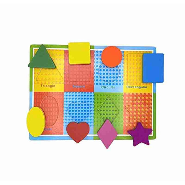 Wooden sHAPES PatTern Puzzle Board - EKT2083