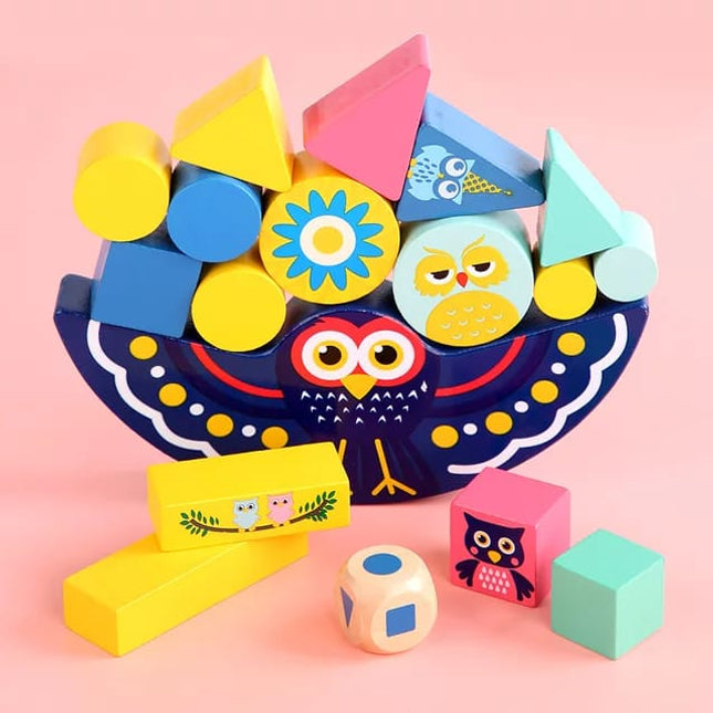 Wooden Owl Balanicing Toy - EKT2086