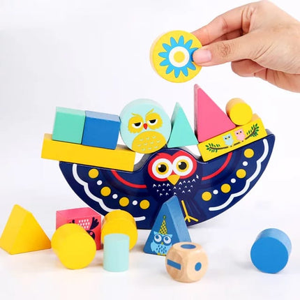 Wooden Owl Balanicing Toy - EKT2086