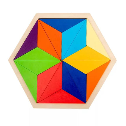 Wooden Rainbow Puzzle - Cognitive toy - EKT2087