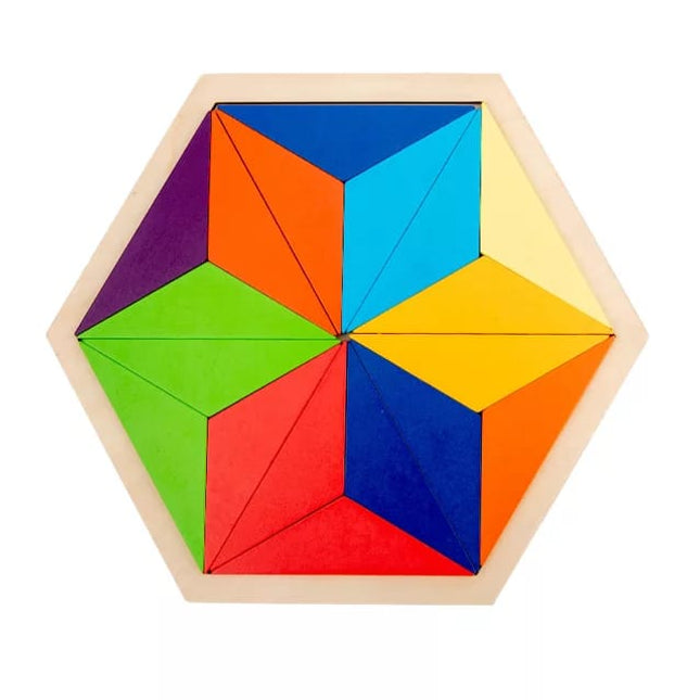 Wooden Rainbow Puzzle - Cognitive toy - EKT2087