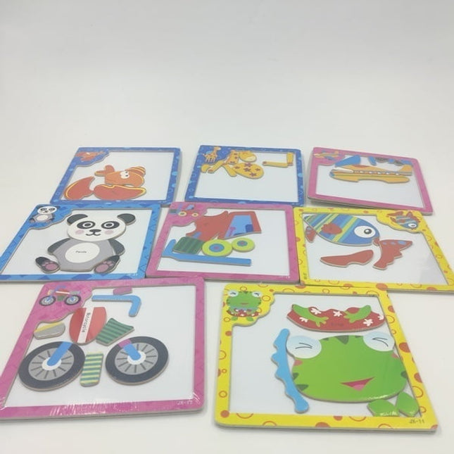 Mini Magnetic Puzzle Board - EKT2109 - 1 pc random design will be shipped
