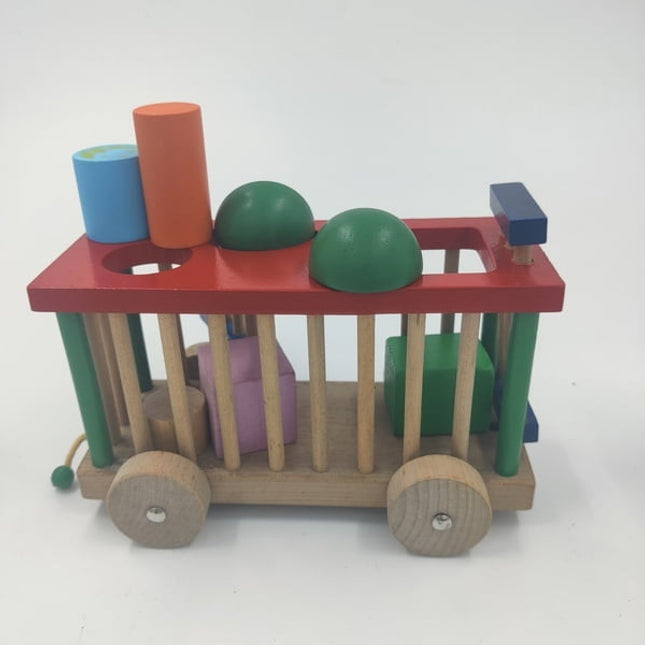 Wooden Cage Truck with Shape Sorter - EKT2123