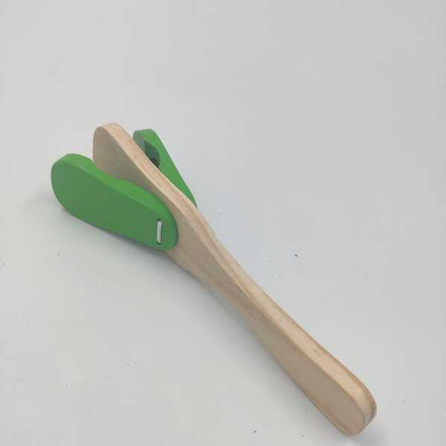 Wooden Clapping Rattle Green Color - EKT2124