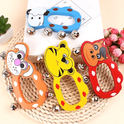 Wooden Animal hand held Rattle (Random Color) - EKT2127