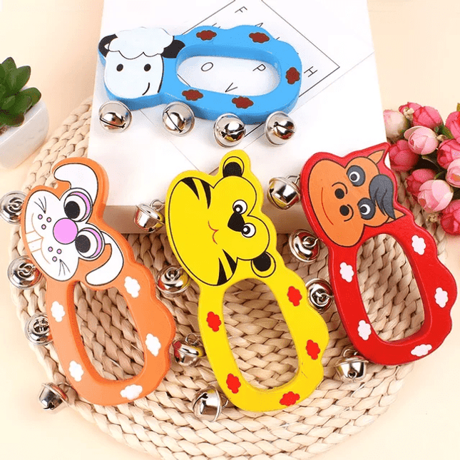 Wooden Animal hand held Rattle (Random Color) - EKT2127