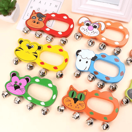 Wooden Animal hand held Rattle (Random Color) - EKT2127