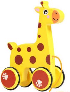 Wooden Girafee pull Along - EKT2135