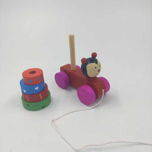 Load image into Gallery viewer, Wooden Mickey with Stacking pull Along - EKT2137
