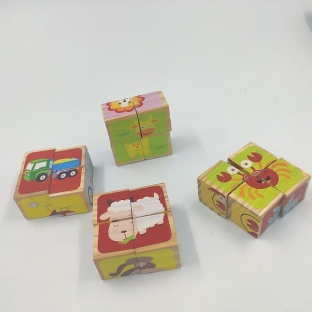 4 Pc Cube Puzzle - EKT2142