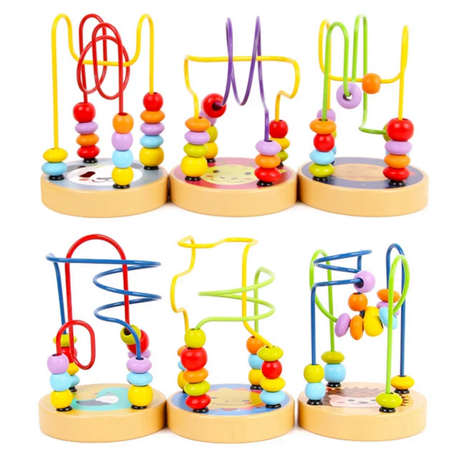 Wooden Fine Motor Bead moving Toy - EKT2152
