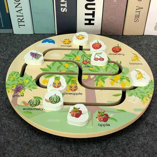 Wooden Reach the destiny - Fruit Maze - EKT2159
