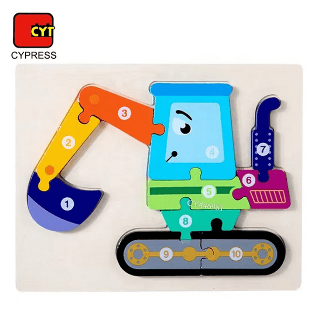 Wooden Chunky Zigsaw Puzzle - Excavator - EKT2170