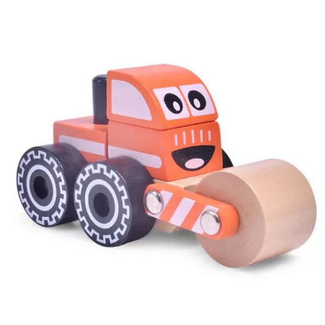 Wooden Premium Road Roller stacking - EKT2173