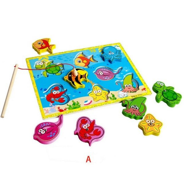 Wooden Sea Animal Fishing game - TORTOISE - EKT2179