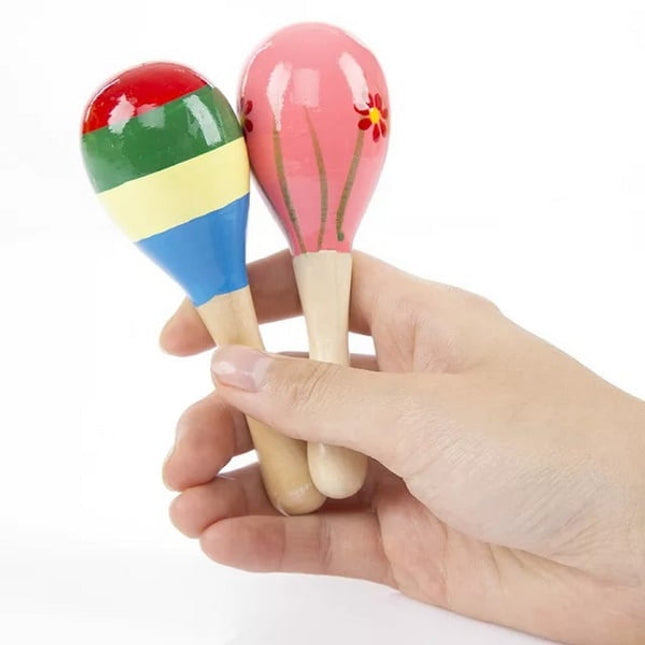 Wooden Egg Bell Rattle - Small Size - EKT2185