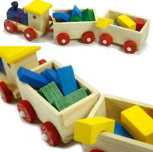 Load image into Gallery viewer, Wooden Goods train with blocks - EKT2188
