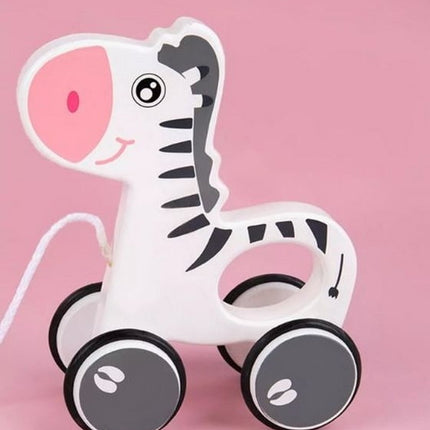 Wooden Zebra pull along - EKT2189