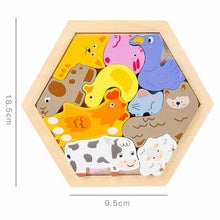 Load image into Gallery viewer, Wooden Pet Animals chunky - hexa tray - EKT2225
