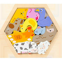 Load image into Gallery viewer, Wooden Pet Animals chunky - hexa tray - EKT2225

