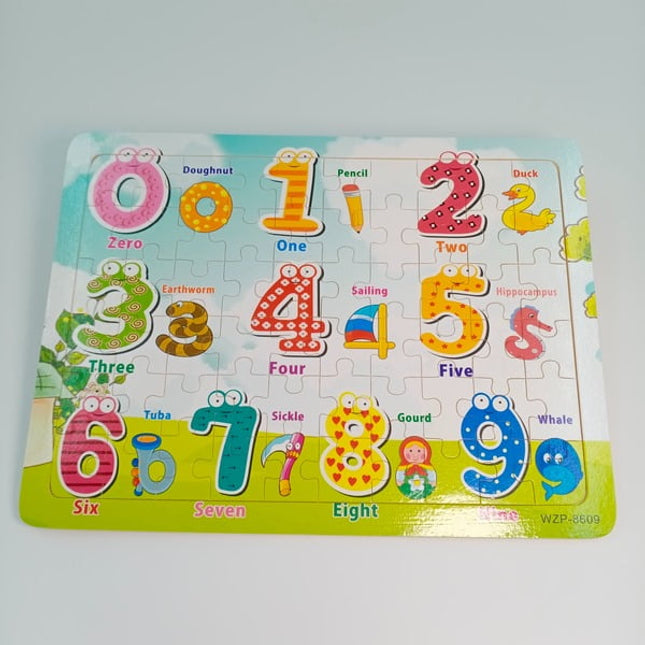 Wooden Jigsaw Puzzle Board - 0 - 9 - EKT2226