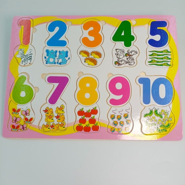 Wooden 1 - 10 - counting with number math - EKT2227