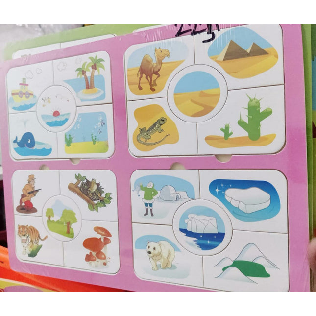 Wooden 4 in 1 Habitat - Pink Board - EKT2231